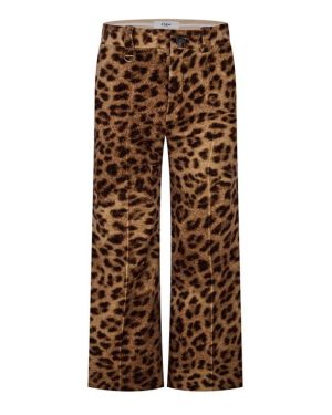 CHLOE Cropped Bootcut Trousers - Brown