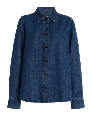 CLOSED - Classic Denim Shirt - Dark Wash - M - Moda Operandi