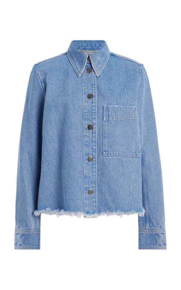 CLOSED - Short Denim Jacket - Light Wash - L - Moda Operandi