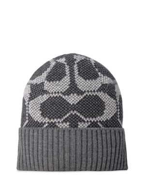 COACH Coach Sig Beanie - Black