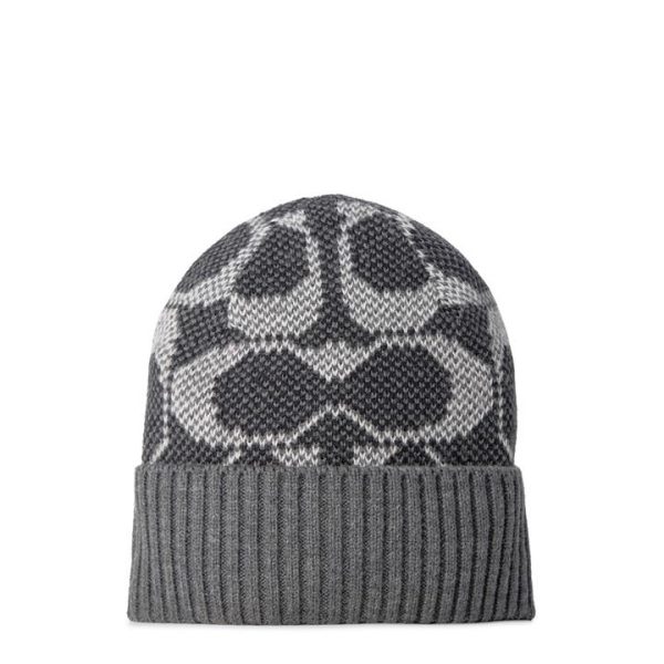 COACH Coach Sig Beanie - Black