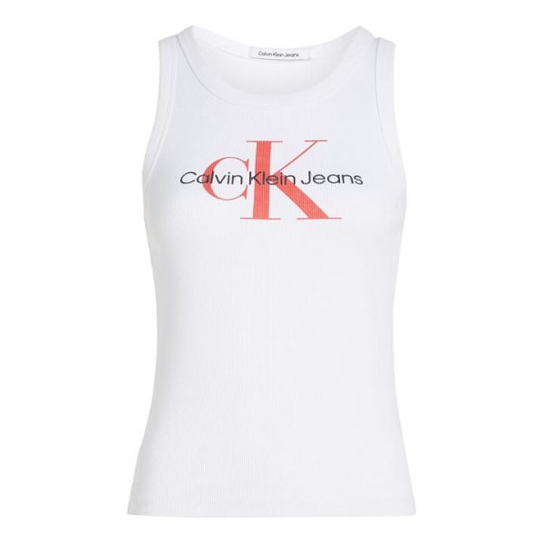 Calvin Klein Jeans Archival Monologo Tank Top - White