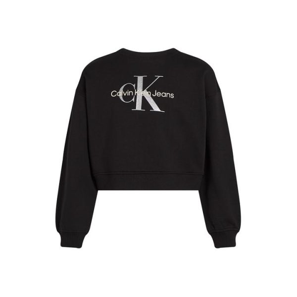 Calvin Klein Jeans Calvin Klein Jeans Glitter Monologo Cn Sweatshirt - Black