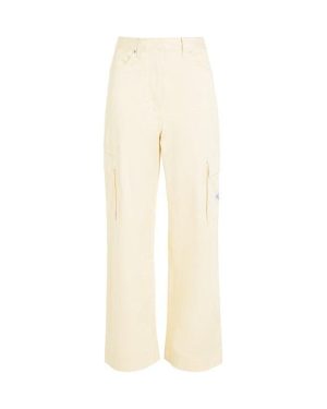 Calvin Klein Jeans Straight Cargo Pants - Cream
