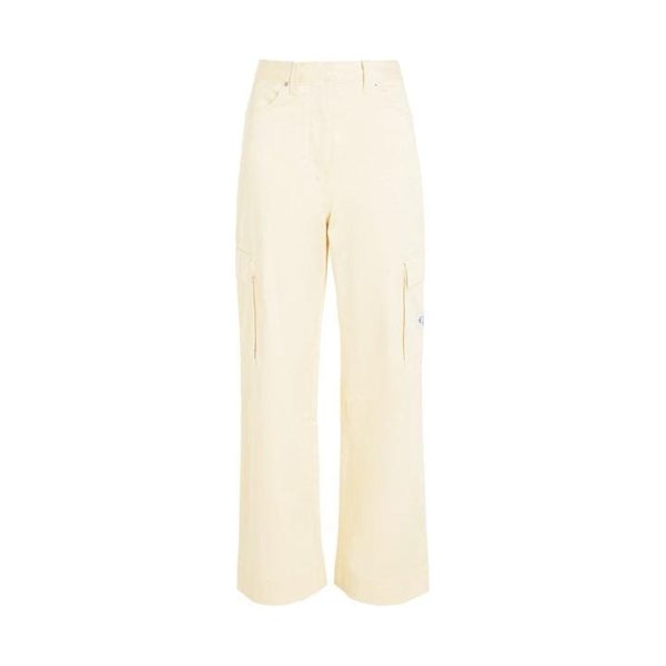 Calvin Klein Jeans Straight Cargo Pants - Cream