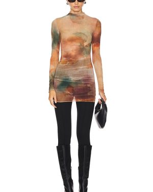 Camila Coelho Bella Tunic Top in Peach. Size XS.