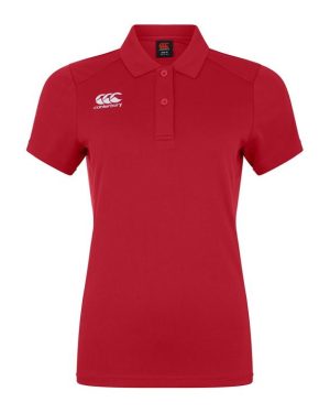 Canterbury Club Dry Polo Top Womens - Red