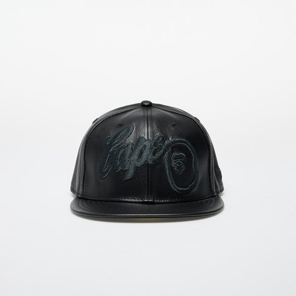 Cap A BATHING APE x New Era 59Fifty Leather Cap M Black M