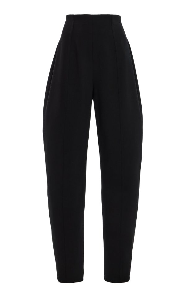 Carolina Herrera - Tapered Bi-Stretch Wool Tailored Pants - Black - US 4 - Only At Moda Operandi