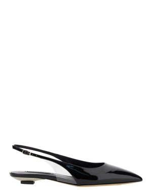Casadei miniblade Tiffany Black Slingback Ballet Shoes In Patent Leather Woman