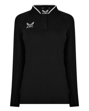 Castore Long Sleeve Polo Top Womens - Black