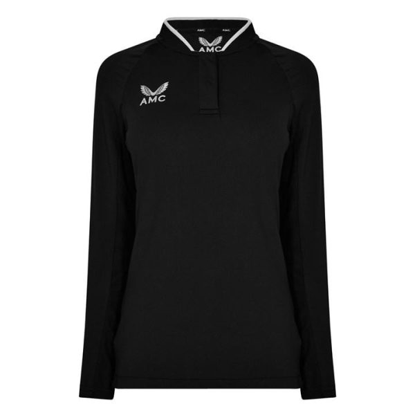 Castore Long Sleeve Polo Top Womens - Black
