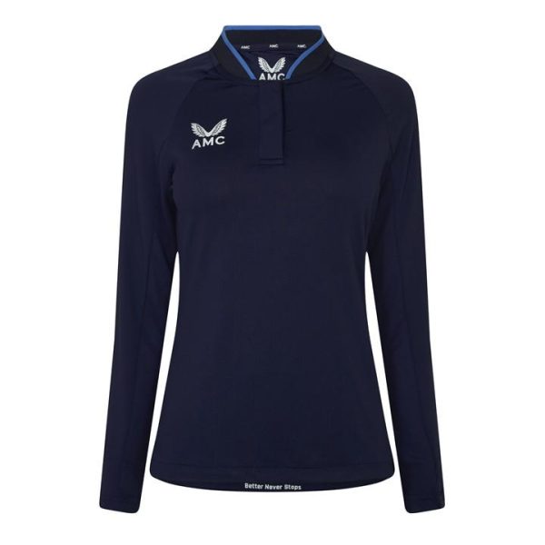 Castore Long Sleeve Polo Top Womens - Blue