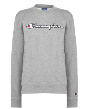 Champion Script Crew Neck Sweatshirt - Grey