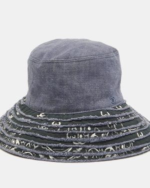 Chanel Blue Denim Patchwork Bucket Hat Size 57