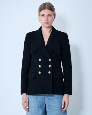Chlo Wool Coat - Woman Jackets Black Fr - 40