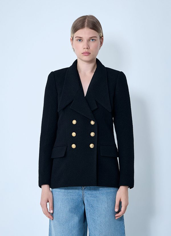 Chlo Wool Coat - Woman Jackets Black Fr - 40