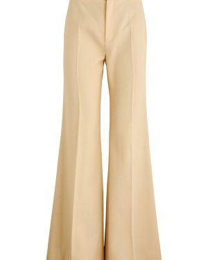 Chloe Flared-leg Woven Trousers - Beige - 42 (UK14 / L)