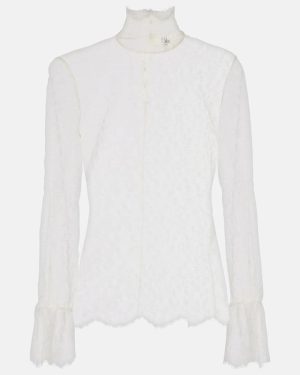 Chloe Sheer floral lace blouse