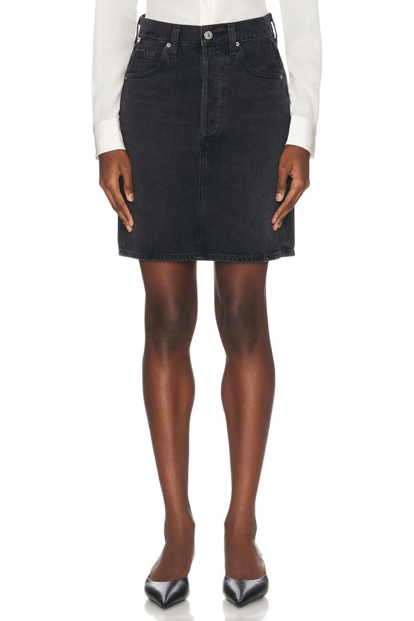Citizens of Humanity Etta Pencil Skirt in Mezzanotte - Black. Size 25 (also in 34).