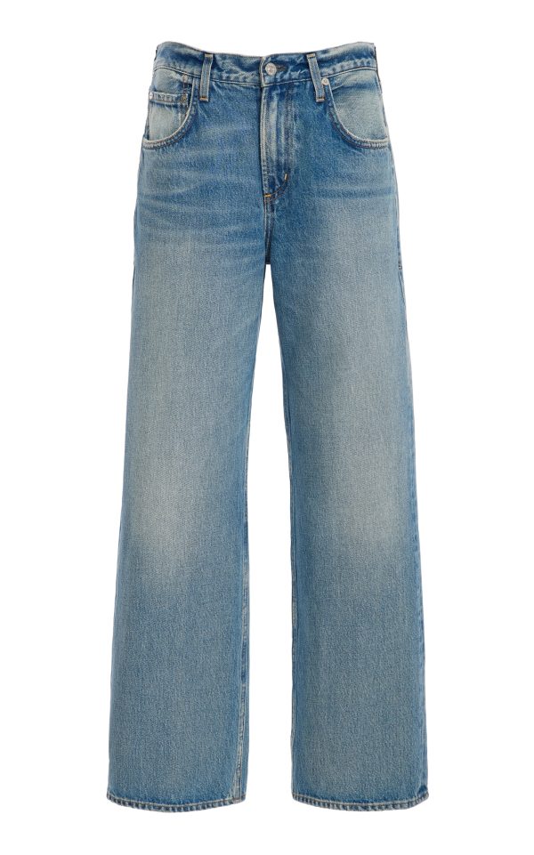 Citizens of Humanity - Lindz Rigid Low-Rise Easy Straight-Leg Jeans - Medium Wash - 23 - Moda Operandi
