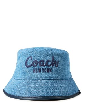 Coach Coach Embroidered Denim Bucket Hat - Blue