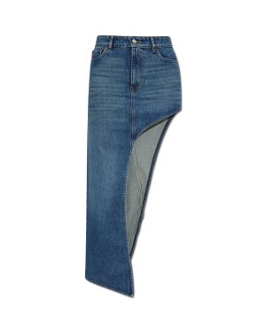 Coperni Asymmetrical Cut Denim Skirt