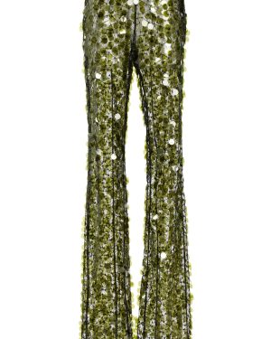 Coperni - Sequined Flared Pants - Green - FR 36 - Moda Operandi