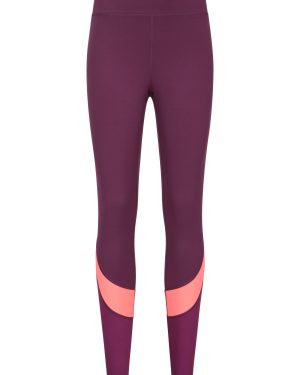 Core Sculpted Bonded Waistband Womens Leggings - Burgundy