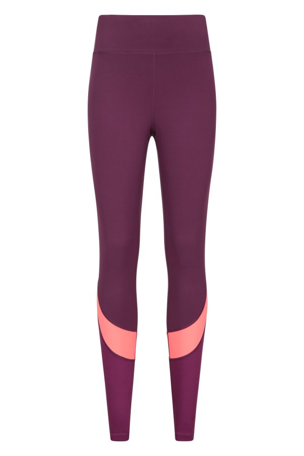 Core Sculpted Bonded Waistband Womens Leggings - Burgundy