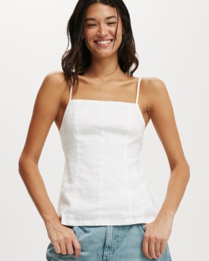 Cotton On Women - Elle Linen Tunic Top - White