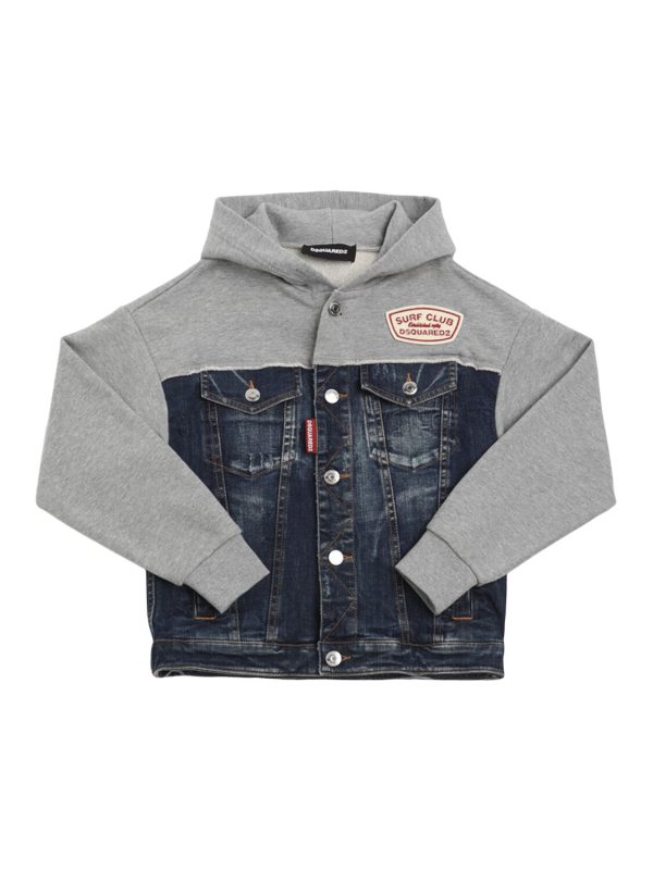 Cotton & Denim Hooded Jacket