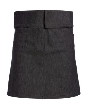 Courrges - Belted Denim Mini Skirt - Dark Grey - FR 40 - Moda Operandi