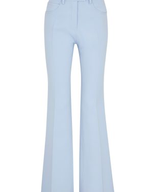 Courrges Flared Twill Trousers - Light Blue - 10
