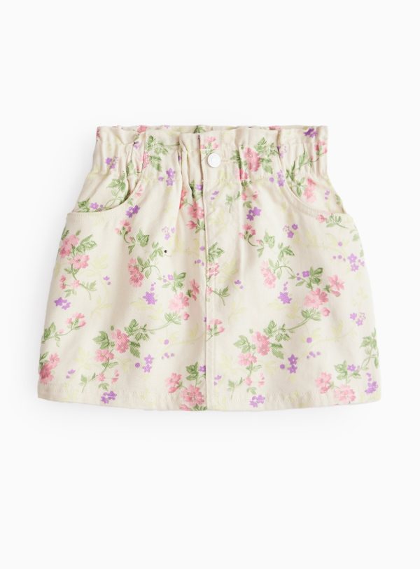 Cream Cream Floral Denim Skirt (14 Years) - Tu by Sainsbury's