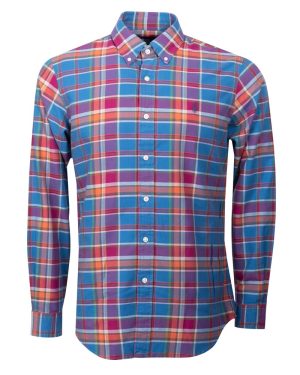 Custom Fit Plaid Oxford Shirt