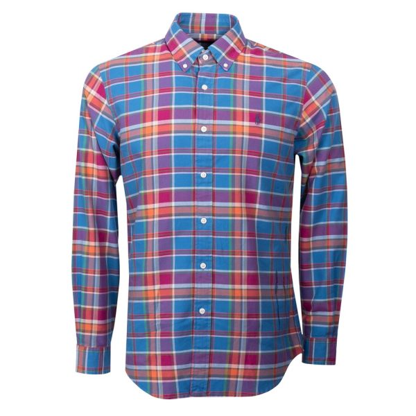 Custom Fit Plaid Oxford Shirt