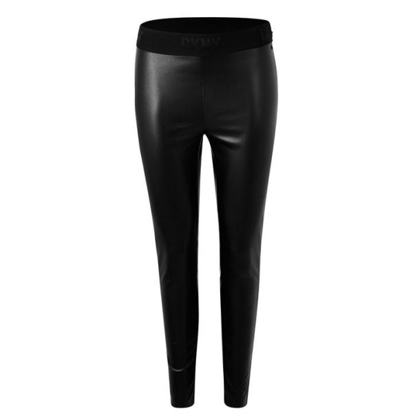 DKNY Faux Leather Leggings - Black