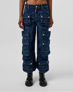 DSQUARED2 Denim Cargo Trousers - Blue