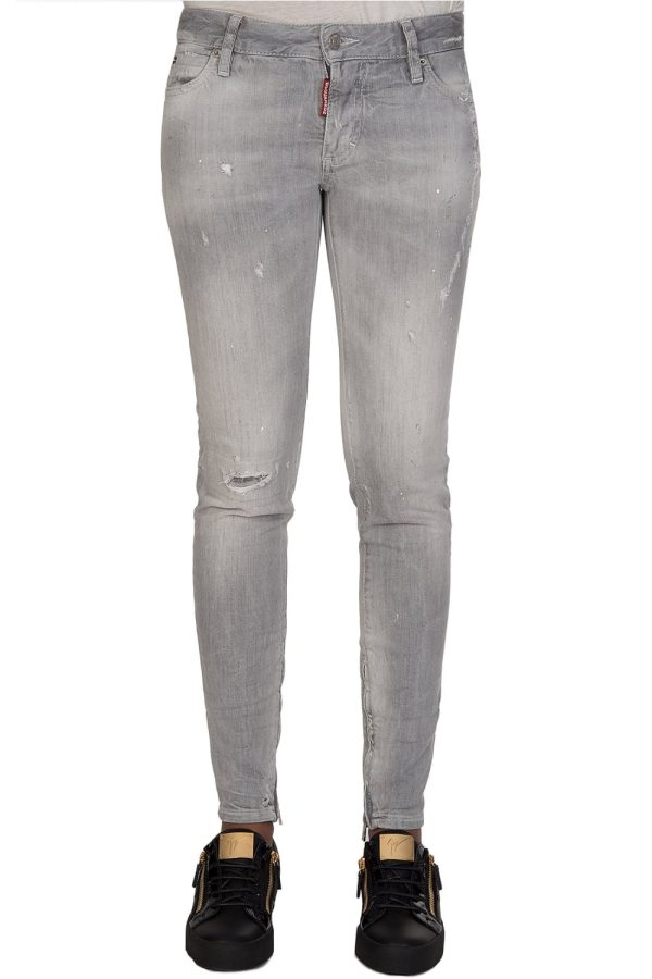 DSQUARED2 Dsquared Womens Mid Rise Jeans Grey Size: 36, colour: GREY