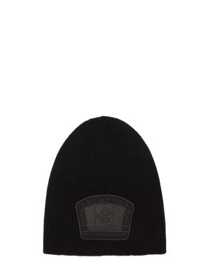 DSQUARED2 FLAG BEANIE HAT Size: OS, colour: BLACK