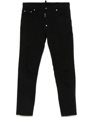 DSQUARED2 SOLID BLACK SKATER JEANS Size: 54, colour: BLACK