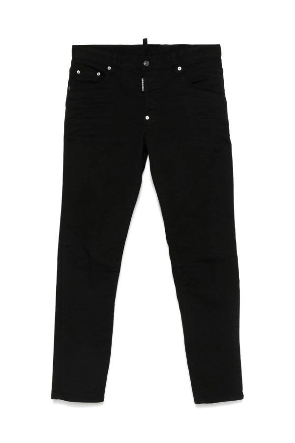 DSQUARED2 SOLID BLACK SKATER JEANS Size: 54, colour: BLACK