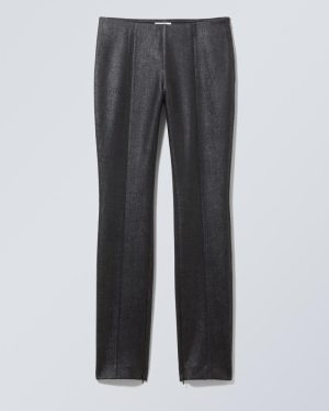 Dalia Coated Faux Leather Slim Trousers