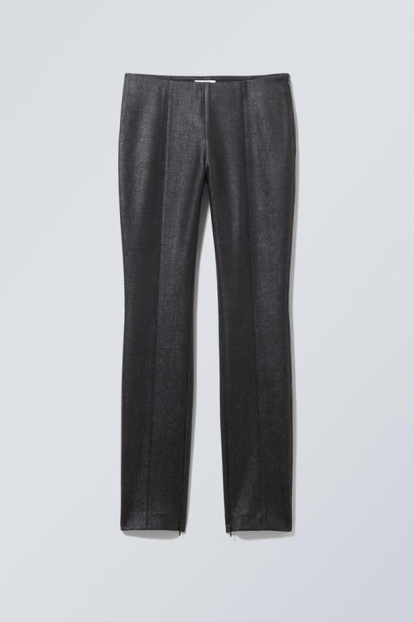 Dalia Coated Faux Leather Slim Trousers