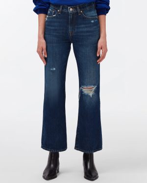 Dark Blue Riley Flared Jeans
