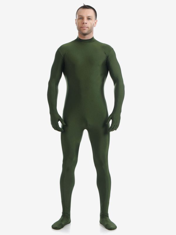 Dark Green Morph Suit Adults Bodysuit Lycra Spandex Catsuit