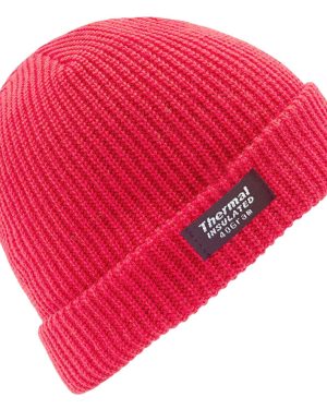 (Dark Pink) Womens Thinsulate Beanie Hat Fleece Lined Woolly
