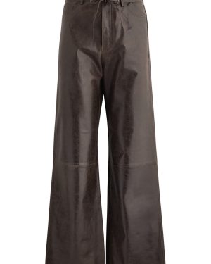 Day Birger ET Mikkelsen Elijah Belted Straight-leg Leather Trousers - Brown - 36 (UK10 / S)