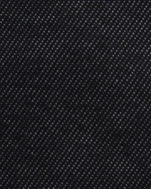 Denim Fur Back Sweatshirt Stretch Knit Fabric Black